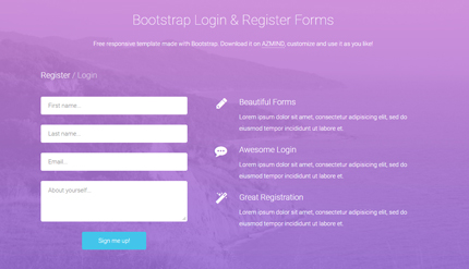Bootstrap Login Register Forms