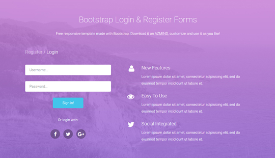 Bootstrap Login Form