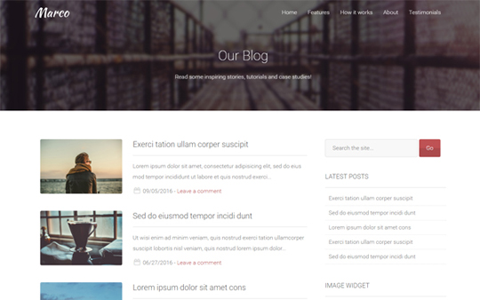 marco blog templates bootstrap