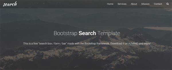 Bootstrap Search Box Template 1