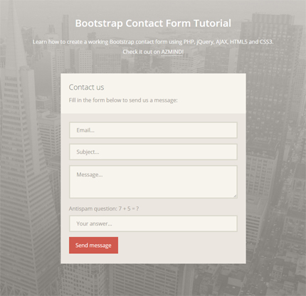bootstrap contact form tutorial