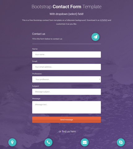 bootstrap contact form tutorial dropdown