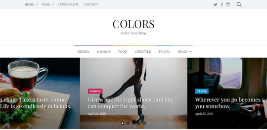 Colors - Simple Blog and Magazine WordPress Theme