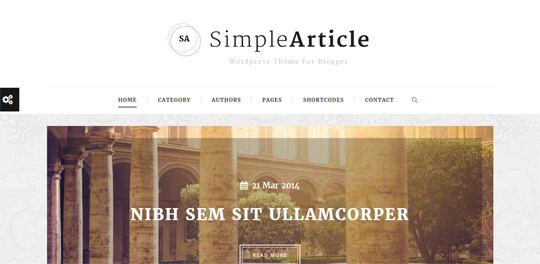 Simple Article - WordPress Theme For Personal Blogs