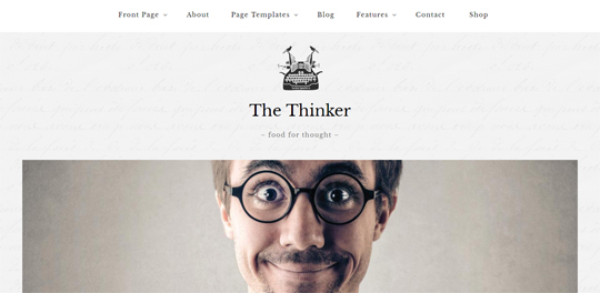 The Thinker - Simple Blogging WordPress Theme