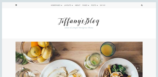 Tiffany - Clean and Simple WordPress Theme