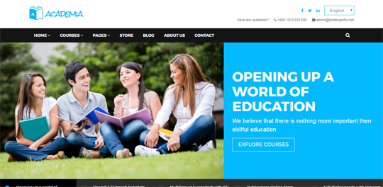 Academia - Education Bootstrap Template