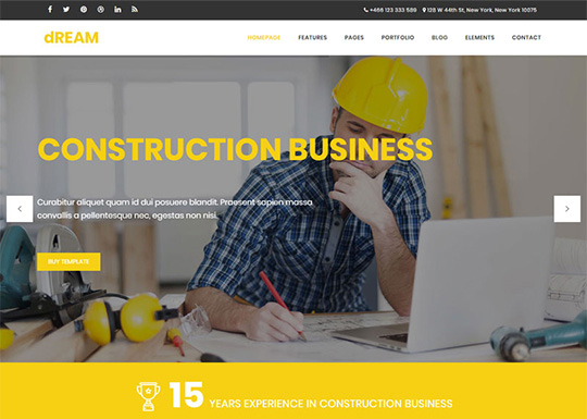 Dream - Construction Business Bootstrap Template
