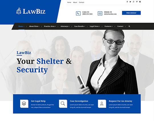 LawBiz - Attorney Website Template