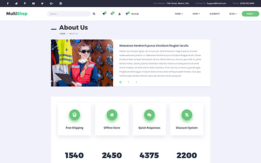 About us page template bootstrap w3schools