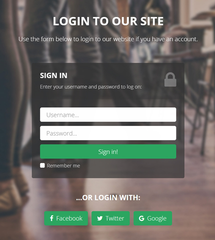 How To Create a Login Page For a Bootstrap Template