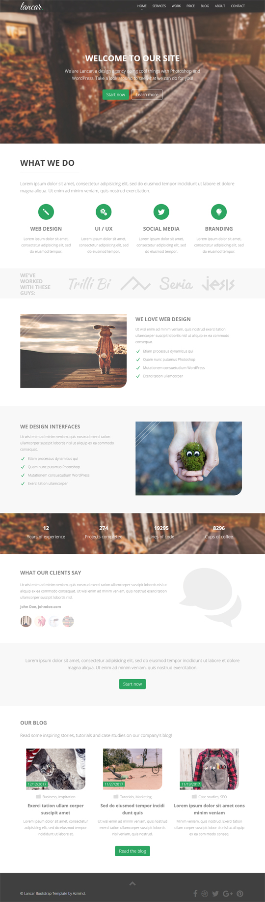 Lancar Bootstrap Business Template - Home