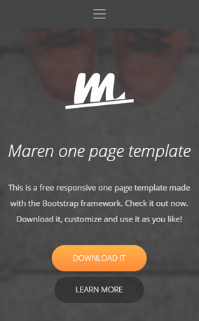 Maren Bootstrap 4 Template mobile devices