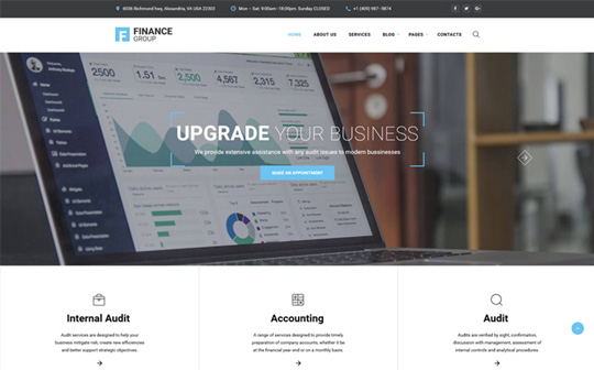 Finance Group - Accounting and Audit Multipage HTML Website Template