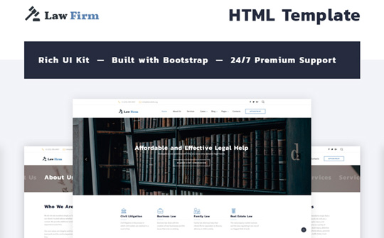 Law Firm - Multipage Website Template