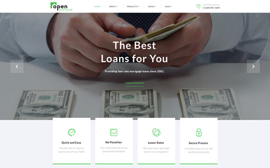 OpenMortgage - Classy Loan Consulting Company HTML Template
