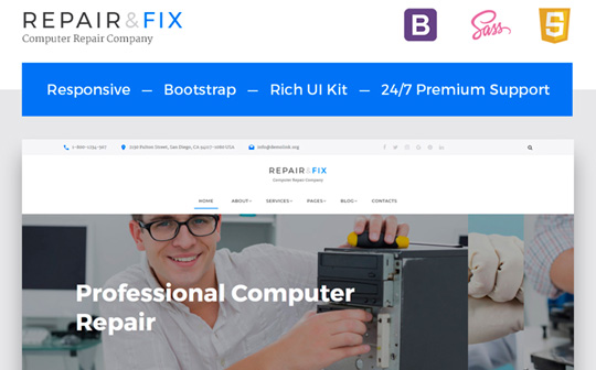 Repair Fix - Computer Repair Company HTML5 Template