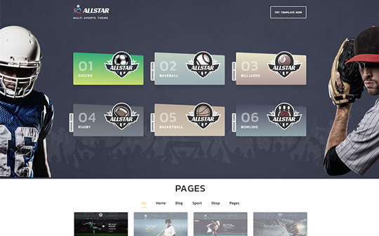 AllStar - Bootstrap 4 Sports Website Template