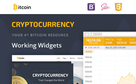 Bitcoin - Cryptocurrency Responsive Website Template