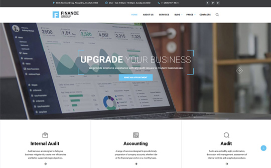 Finance Group - Accounting Audit Multipage HTML Template