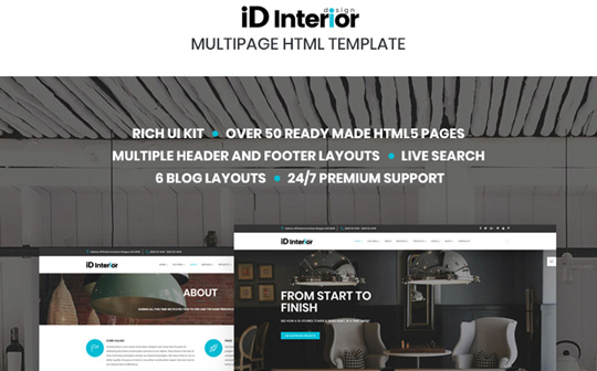 iD Interior - Interior Design HTML5 Website Template