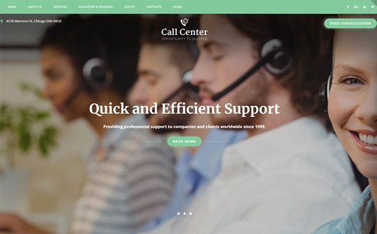 Call Center - Responsive HTML Website Template