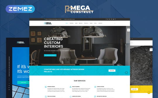 Mega Construct - Construction Company Multipage Bootstrap Template