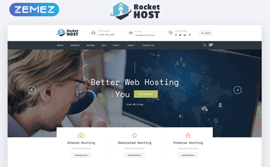 Rocket Host - Domain And Hosting HTML5 Template
