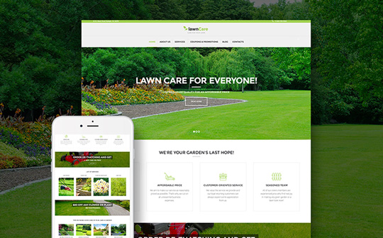 Lawn Care - Lawn Mowing and Landscape Premium WordPress Theme