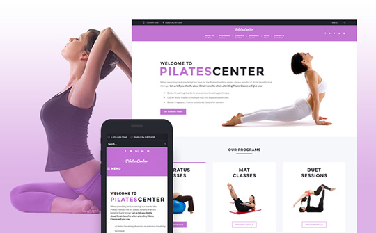 Pilates Center - Sports, Fitness & Yoga Free WordPress Theme
