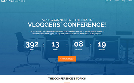 Talking Business - Conference Free WordPress Theme
