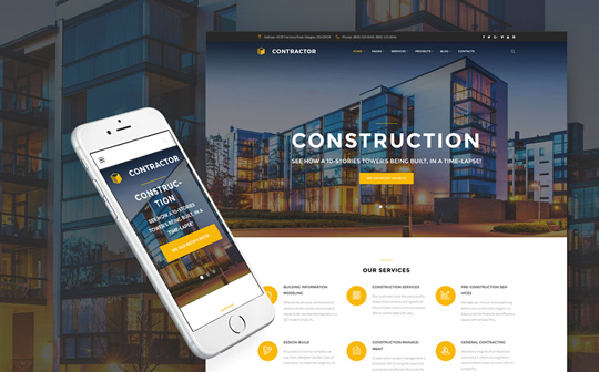 Contractor - Architecture & Construction Company WordPress Theme