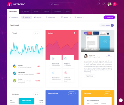 Metronic Responsive Bootstrap Admin Template - Review