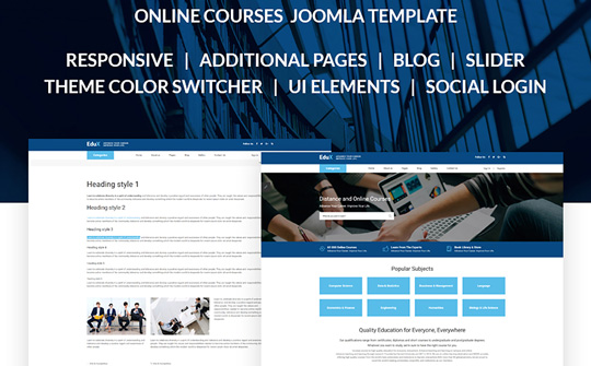 EduX - Online Courses Joomla Template