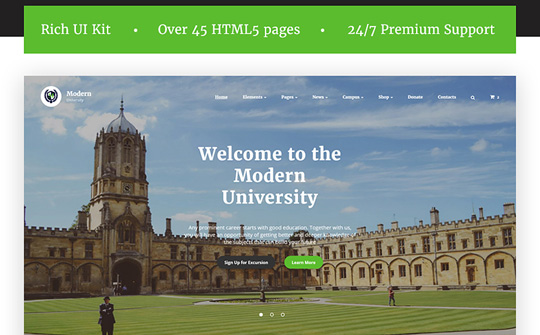 Modern University - Multipage Responsive HTML Template