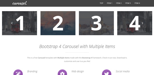 Bootstrap 4 Carousel with Multiple Items: How To Create It? | AZMIND