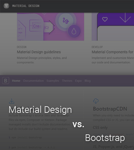 Material Design vs Bootstrap: Which One is Better?