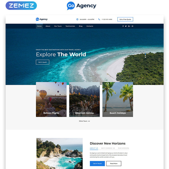 Go Agency travel template