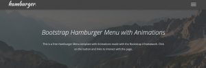Bootstrap hamburger menu: Closed preview