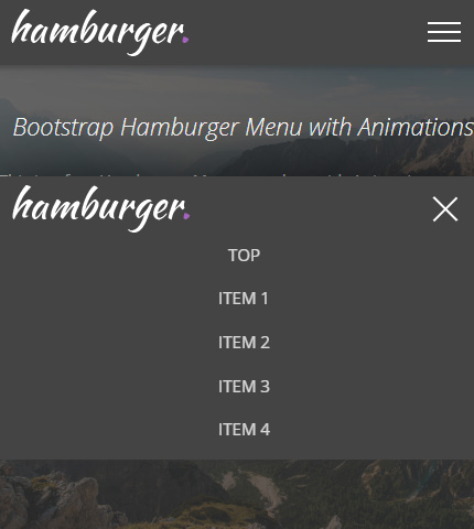 Bootstrap Hamburger Menu with Animations: Free Template + Tutorial
