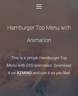hamburger menu closed mobile screen