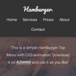 Hamburger Menu with CSS Animations: Free Template + Tutorial