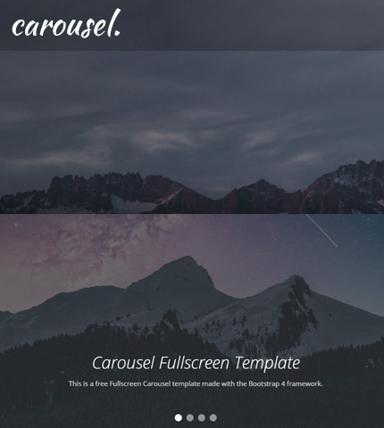 Bootstrap 4 Carousel Fullscreen: How To + Template