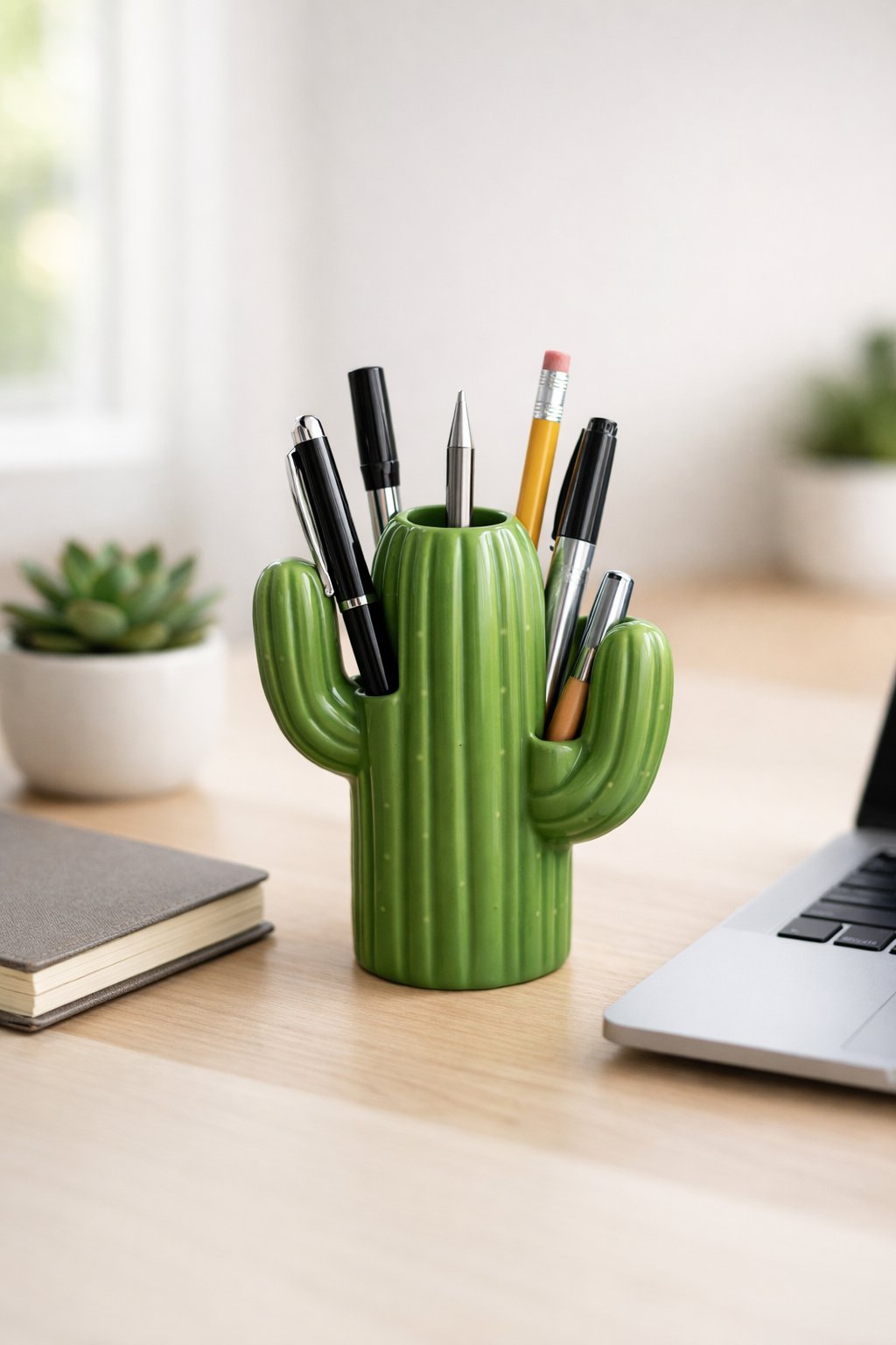 Cactus Shaped Pen Stand