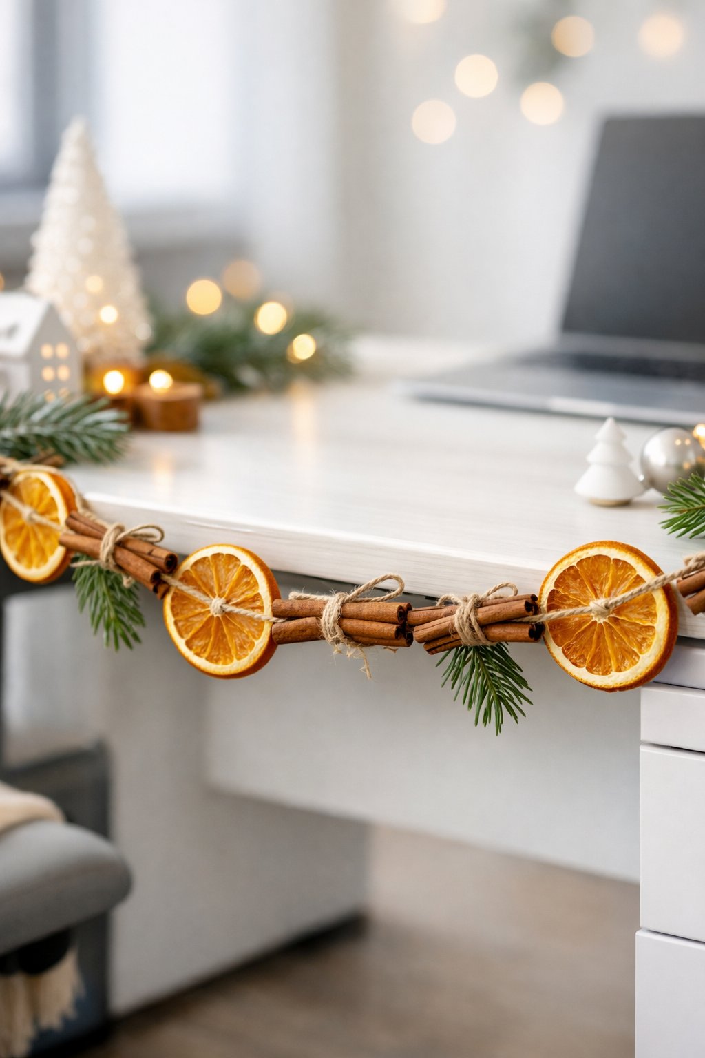 Christmas DIY Cinnamon Stick and Orange Slice Garland