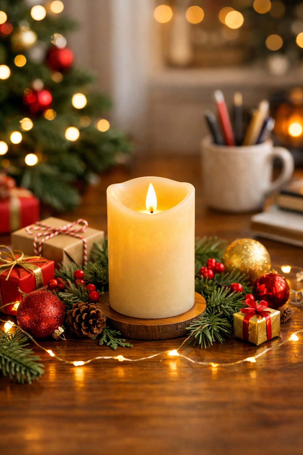 Christmas LED Candle with Timer