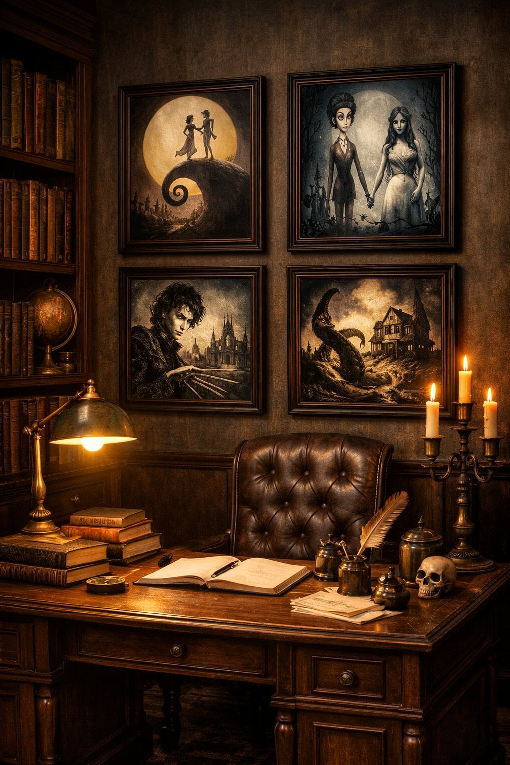 Dark Academia Office Decor Idea 6