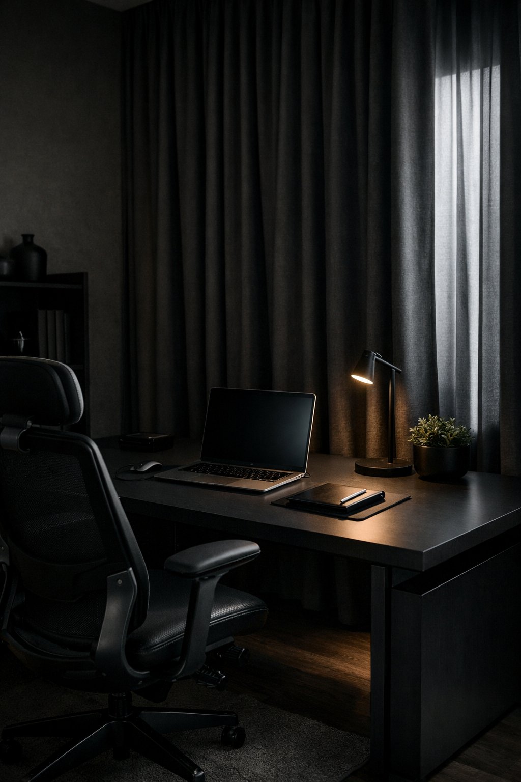 Dark Office Decor Aesthetic Idea 3