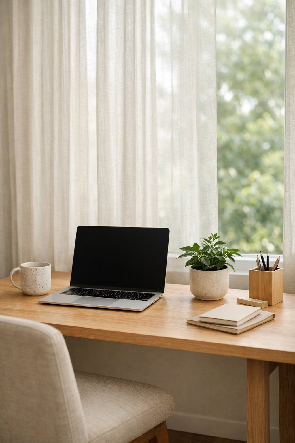 Minimalist linen curtains