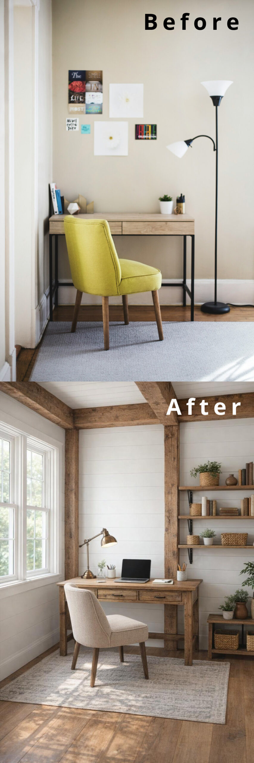 3 Small Home Office Warm Scandinavian to Modern Farmhouse